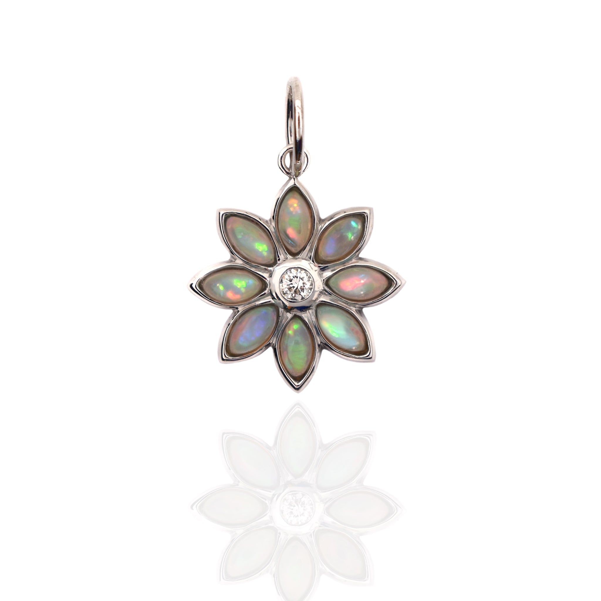 Dahlia Pendant in Opal
