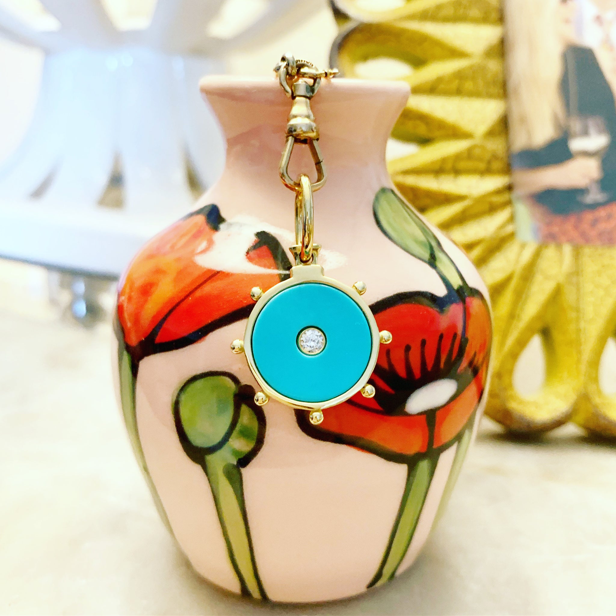 Florence Pendant in Turquoise